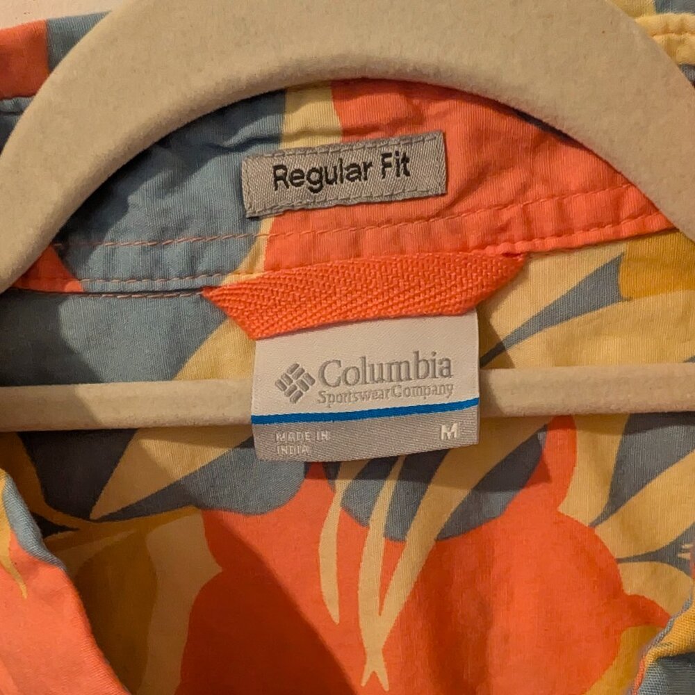 Two Columbia tropical theme shirts, Men, Size M, Regular Fit. NEW. Cotton. - Picture 5 of 12